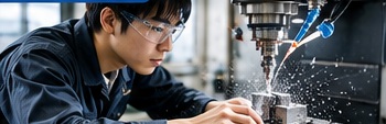 工作機械を使ったものづくりのイメージ