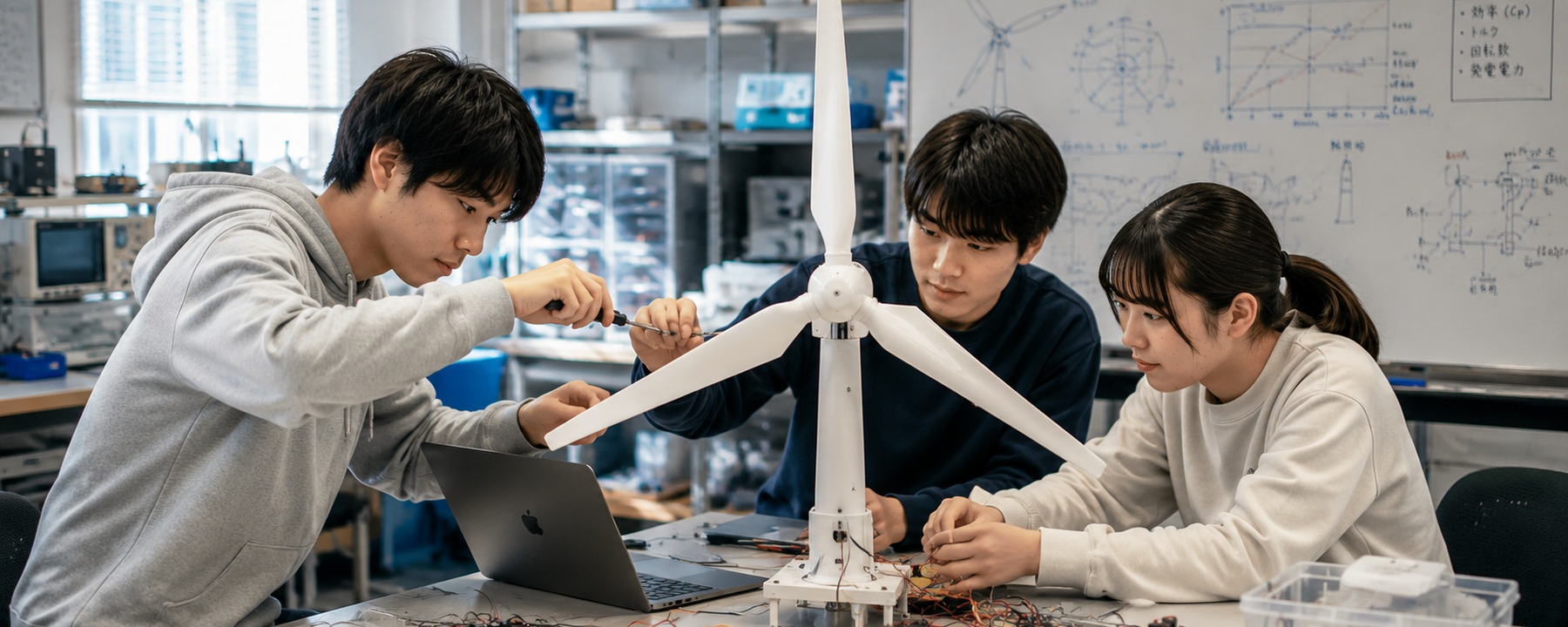 学生が実験・実習に取り組むイメージ